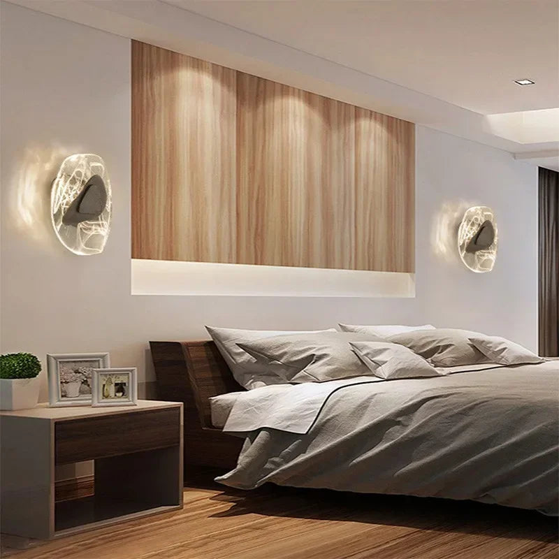 Applique murale cristal luxe chambre salon modern led créatif