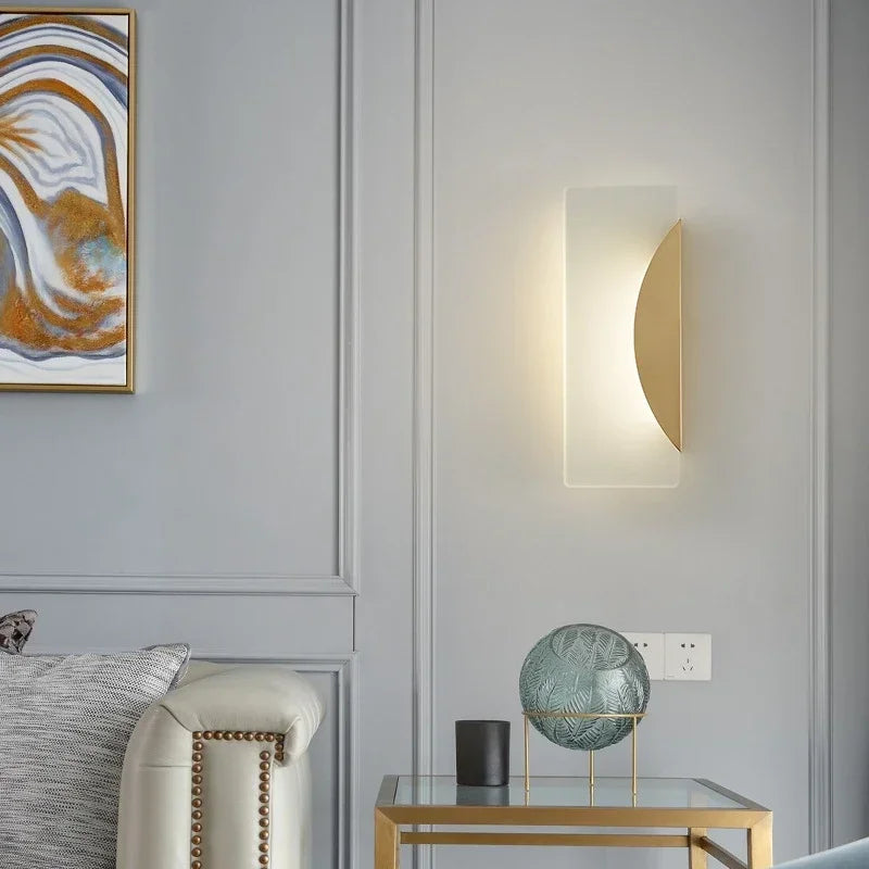 applique murale moderne en cuivre à led pour décoration intérieure - vue 6 sur 8