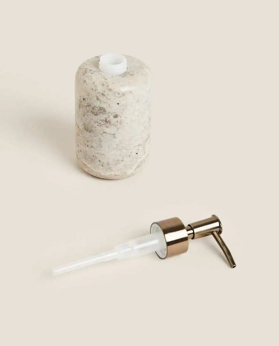 distributeur rechargeable en marbre pour lotions et savon - vue 3 sur 7