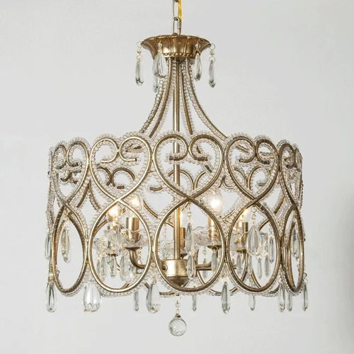 Plafonnier en cristal français en forme de cœur