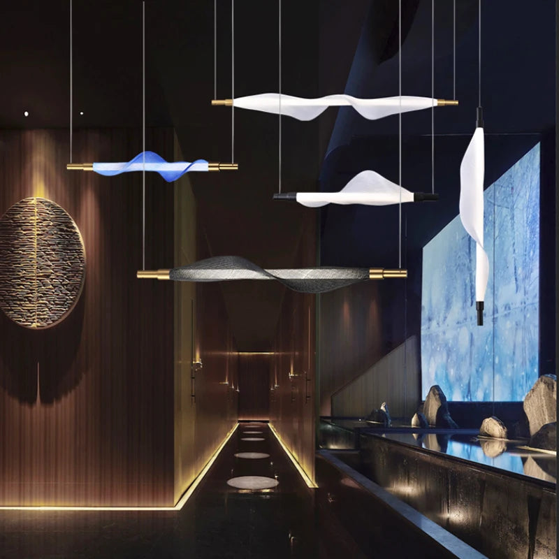 suspension design nordique tube lumineux pour intérieur décoratif - vue 5 sur 17