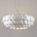 lustre moderne en céramique avec suspension en verre led
