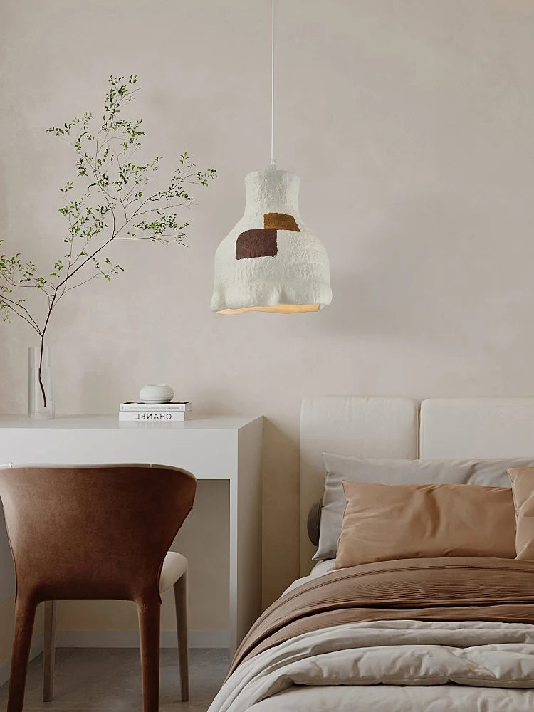 lustre nordique wabi sabi design moderne éclairage décoratif pour café - vue 4 sur 9