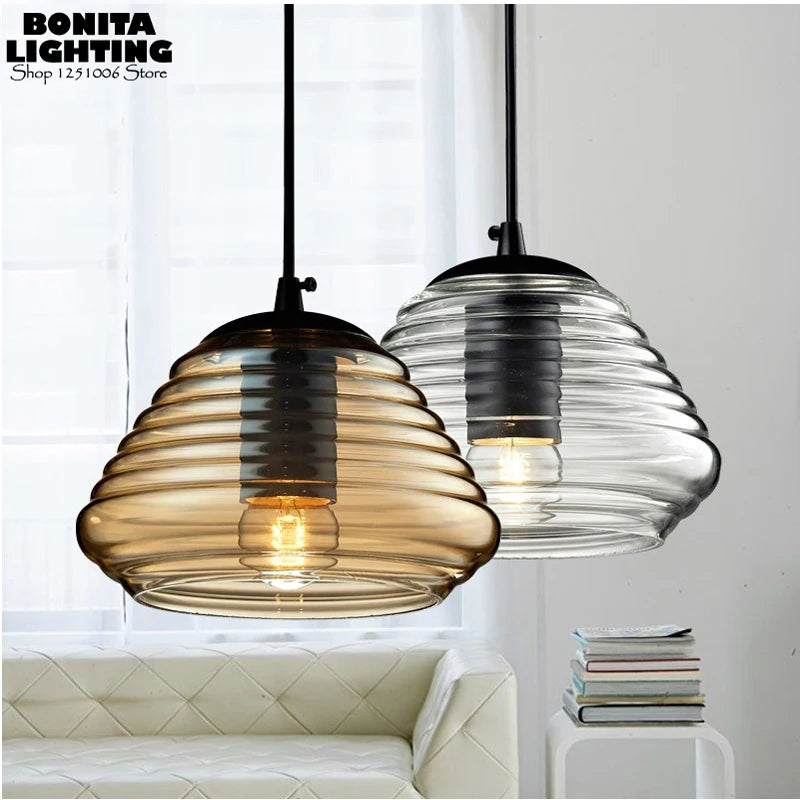 suspension moderne en verre transparent pour intérieur - vue 3 sur 11