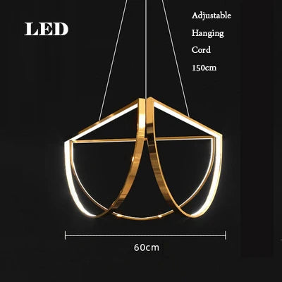 lustre géométrique à led intensité variable tendance moderne - vue 10 sur 11