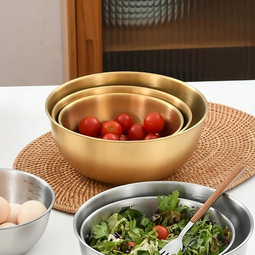Ensemble 3 bols inox gradués cuisine cuisson four