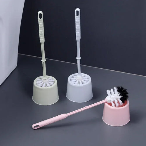 brosse de toilette avec support et poils souples pour nettoyage rapide - vue 3 sur 8