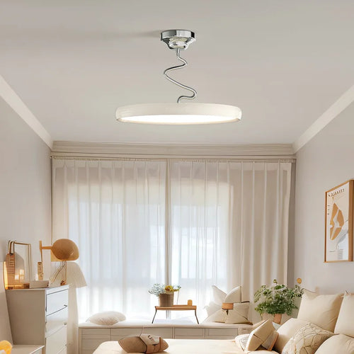 lustre moderne simple style nordique en aluminium avec lumières LED - vue 3 sur 18