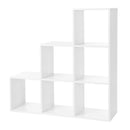 VASAGLE Stair Shelf, Bookcase, Step Shelf, Standing Shelf, with 6 Cubes, Ladder Shelf, Room Divider, Cube Shelf