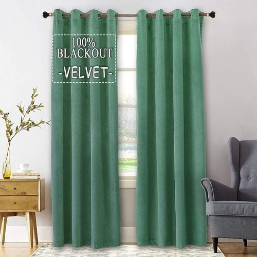 Rideau velours occultant phonique sur mesure pour chambre