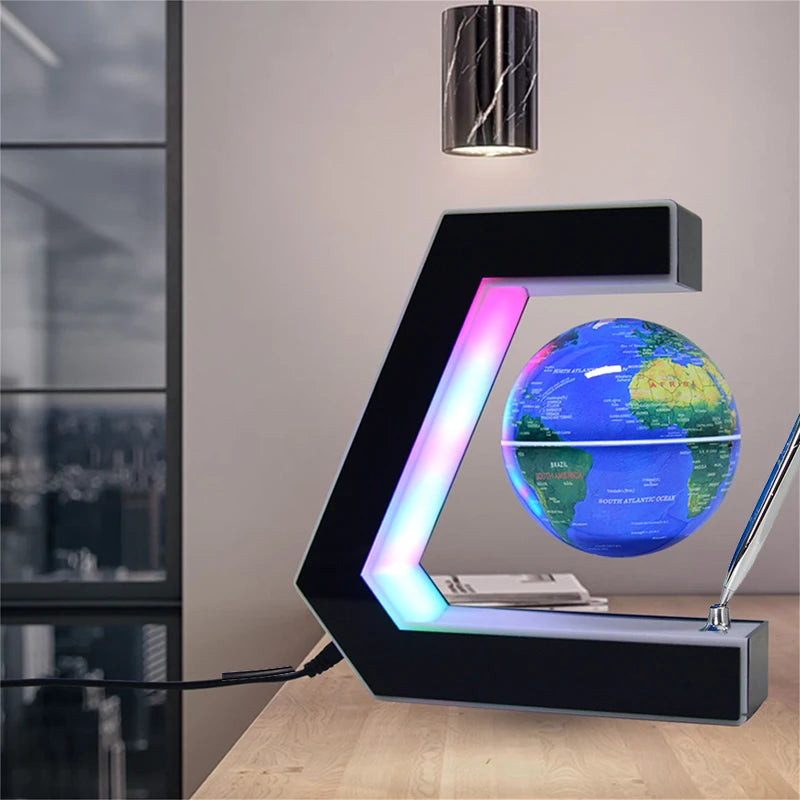 globe flottant à lévitation magnétique avec éclairage LED décoratif - vue 10 sur 9