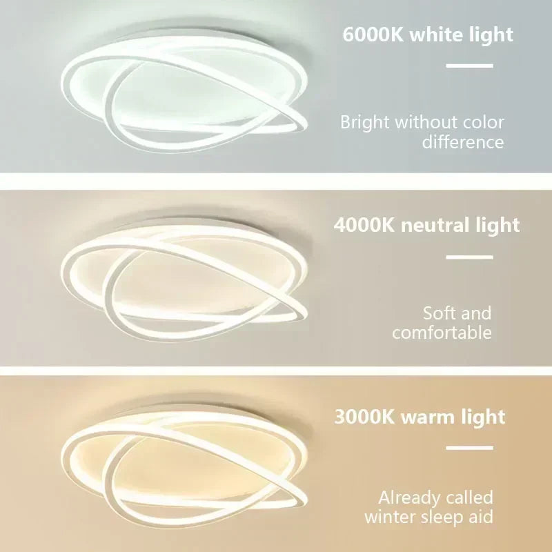 plafonnier moderne à leds pour décoration intérieure élégante - vue 6 sur 16