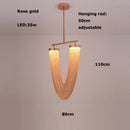 lustre art déco led dimmable en aluminium doré design élégant moderne
