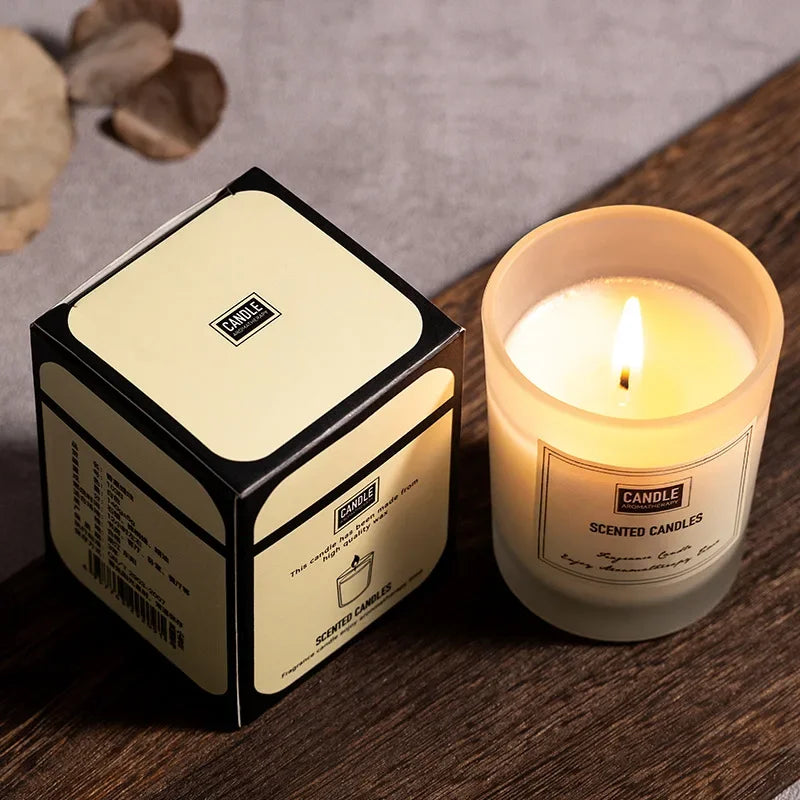 bougie aromathérapie parfumée plantes européennes pour air pur et décoratif - vue 4 sur 19