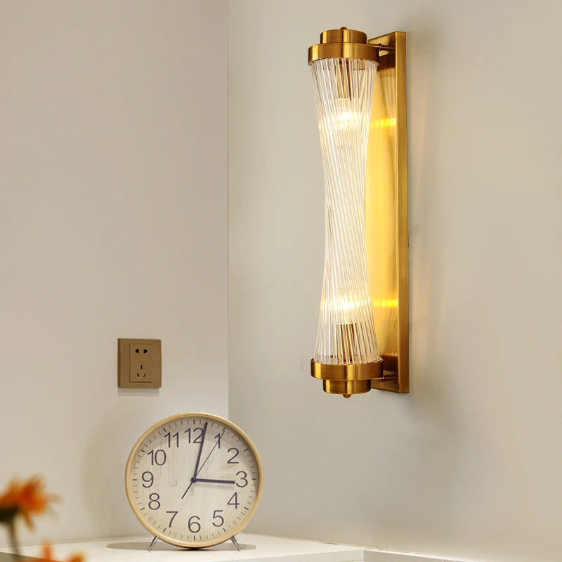 applique murale en cristal postmoderne avec lumières led