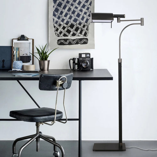 Lampadaire Led post-moderne en cuir de Style américain - vue 2 sur 6