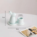bougeoirs en céramique lapin décoratifs pour la maison
