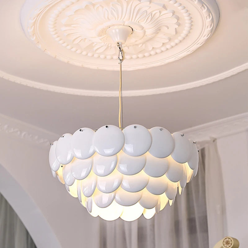 lustre contemporain en céramique style nordique moderne - vue 2 sur 10