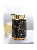 400ml Light Luxury Ceramic Marble Texture Refillable Press Mousse Foaming Soap Dispenser For Bottling, Filling Facial Cleanser