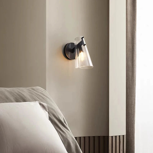 applique murale de luxe abat-jour transparent éclairage intérieur
