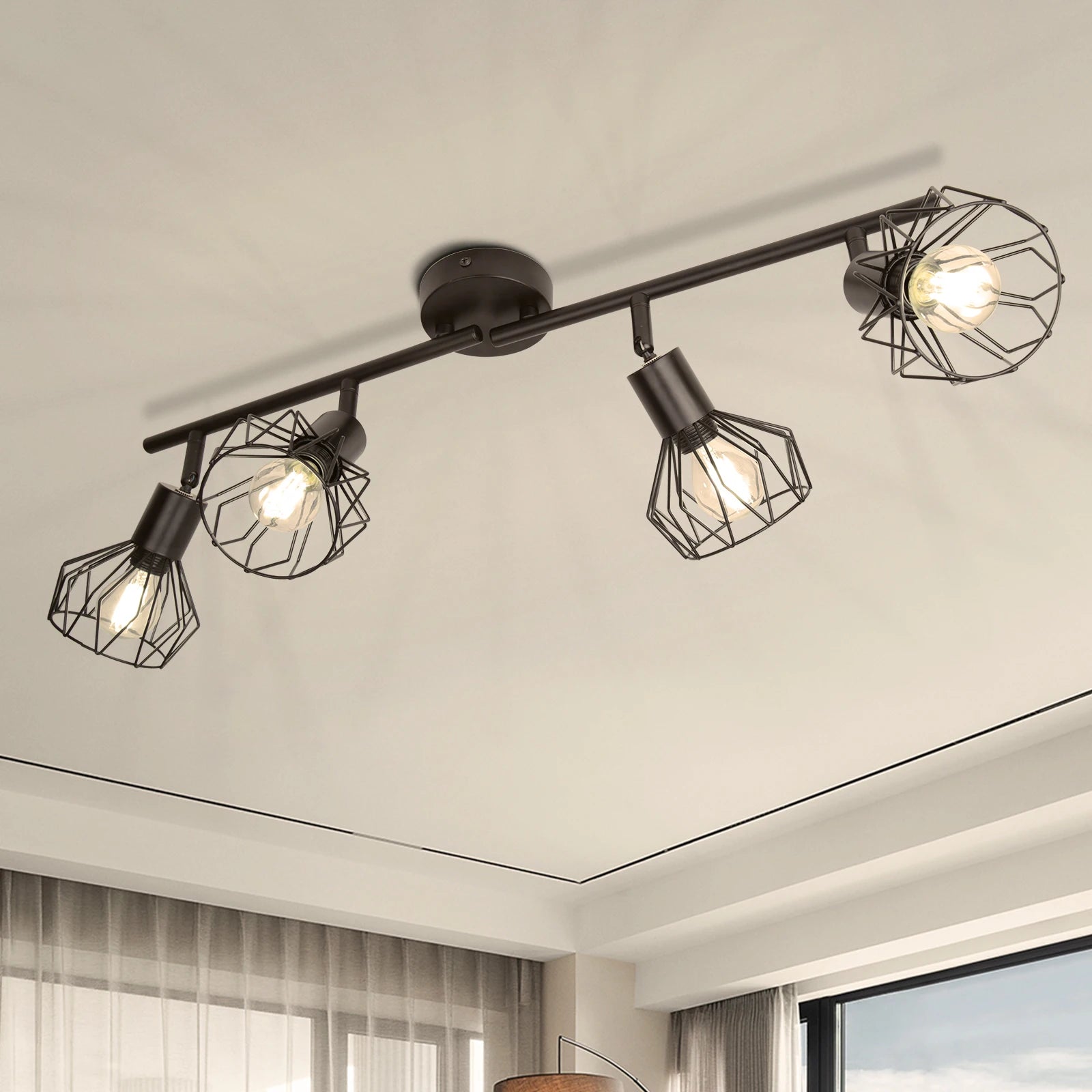spot led plafonnier réglable en fil métallique pour intérieur - vue 3 sur 8