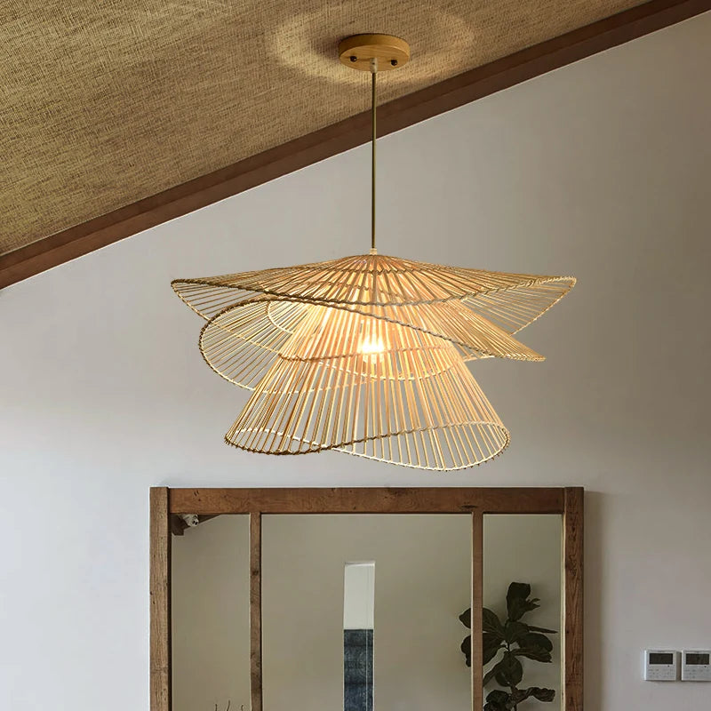 suspension moderne en rotin pour un décor créatif - vue 4 sur 9