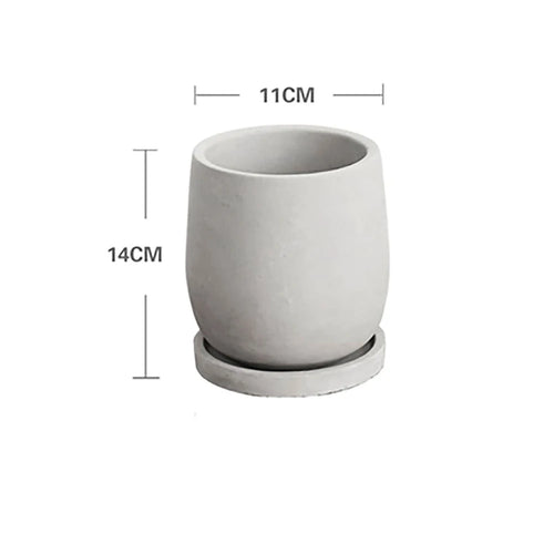 Creative Nordic simple Flowerpot Concrete Silicone Mold green plant Gardening Cement    round flowerpot  silicone mold - vue 10 sur 9