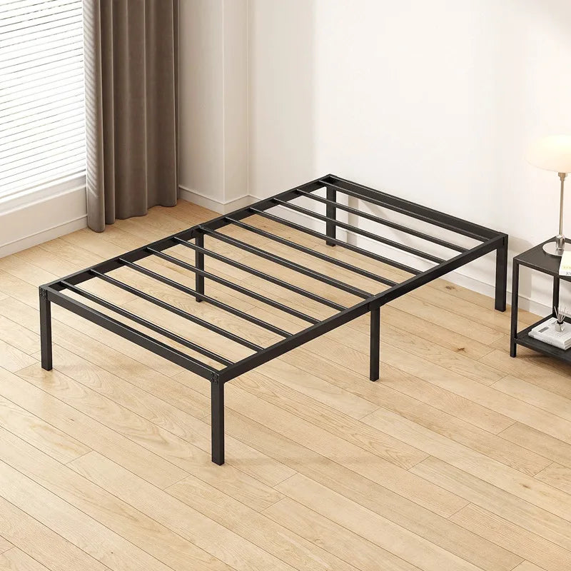 Wholesale Durable Bed Frames Queen Size Bed Base Full Size Double Twin Bedframe With LED Light Strip, Outlets And USB Ports - vue 4 sur 6