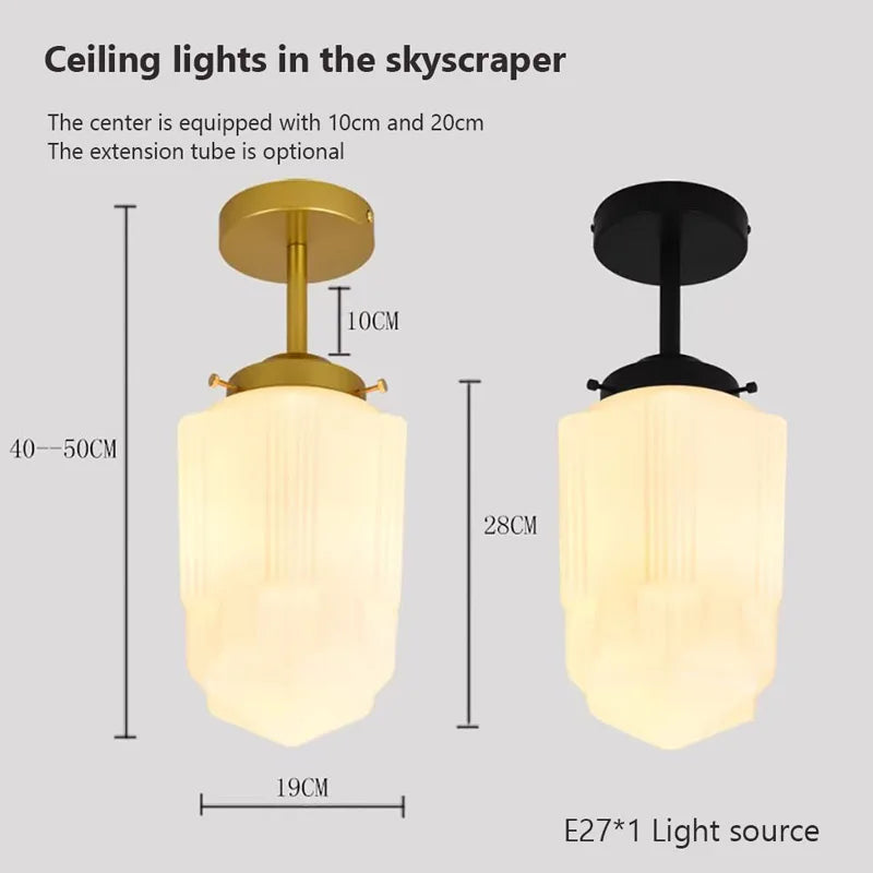 Suspension en verre LED rétro - vue 6 sur 26