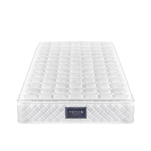 Spring mattress, 7 zones cold foam mattress, pocket spring, quilted microfiber cover topping, hardness H3, 25cm height - vue 5 sur 6