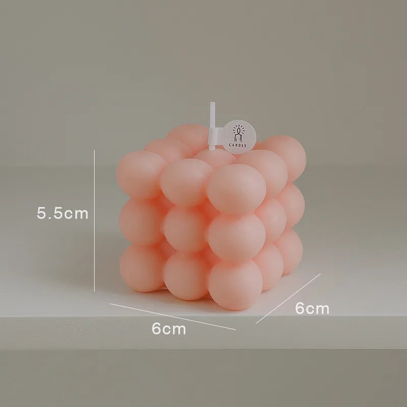 bougie cube parfumée à bulles en cire de soja artisanale - vue 9 sur 14