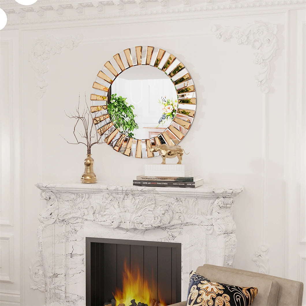miroir décoratif mural rond pour un style contemporain - vue 6 sur 7