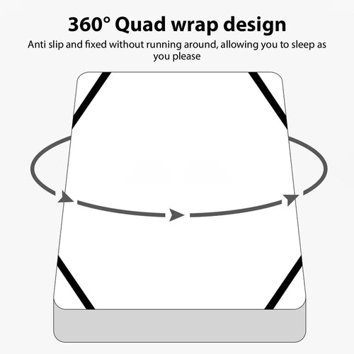 Fitted Sheet with Elastic Bands Non Slip Mattress Covers Waterproof for Single Double King Queen Bed,90/100/140/160/180/200cm - vue 5 sur 7