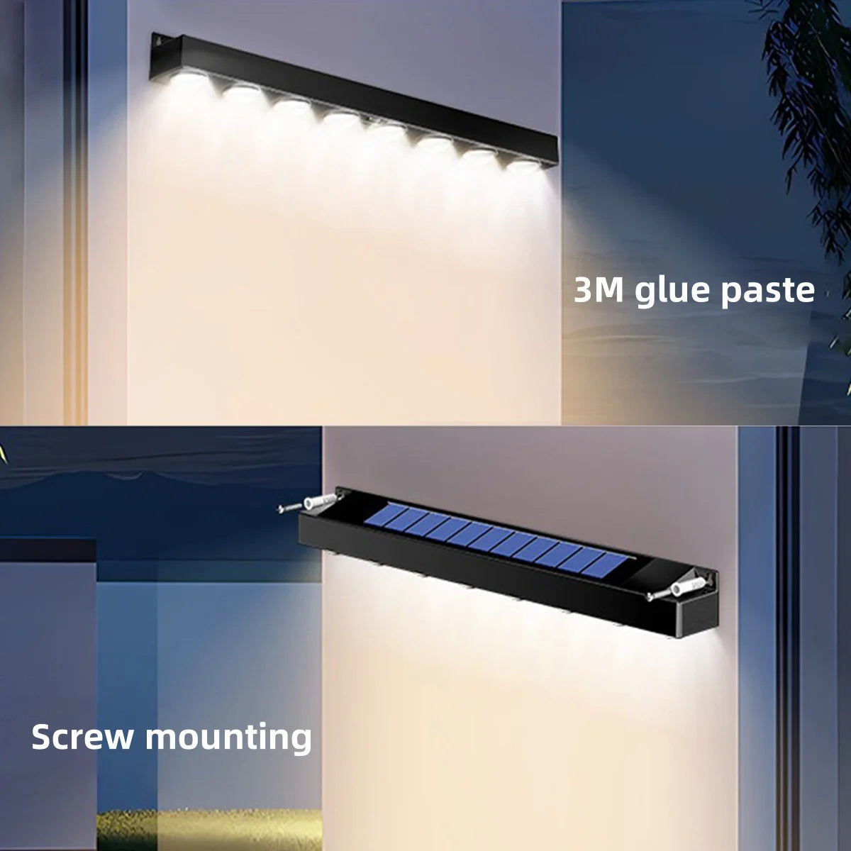 applique murale solaire à led pour jardin extérieur éclairage ambiance décoratif - vue 6 sur 9