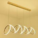 Anneau de luxe moderne suspension LED lumières pour salle à manger cuisine éclairage Lustre décor Lustre barre intérieure suspendus luminaires