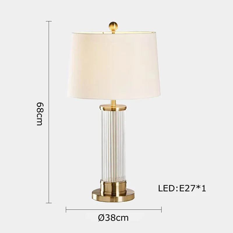 lampe de table rétro en tissu pour décoration intérieure