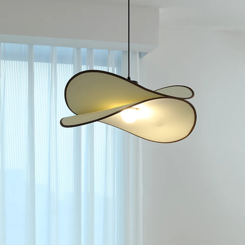 lustre led suspendu en tissu 	 style réglable - vue 5 sur 10