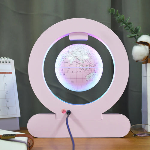 Magnetic Levitation Base Build-In Bluetooth & LED Light 4in Globe Desk Lamp Night Light for Room, Home, Office Desk Toys Decor - vue 6 sur 7