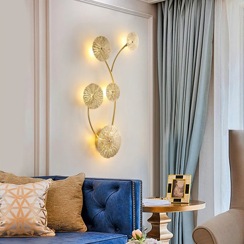 applique murale led dorée design moderne décoration intérieure - vue 7 sur 17