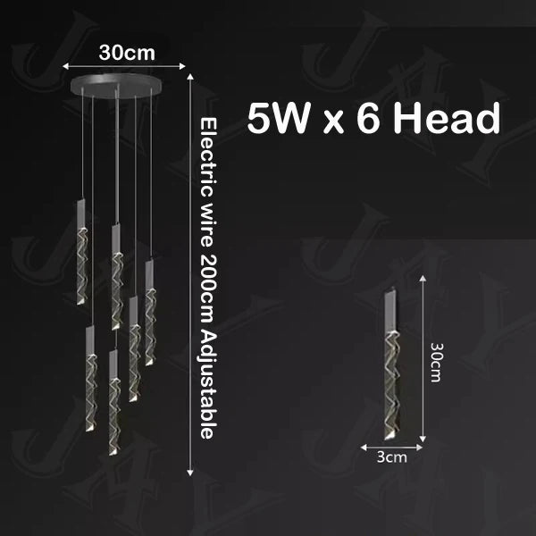 lustre en cristal de luxe à led pour un éclairage élégant