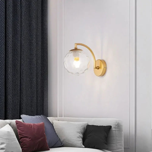 Nordic minimalist glass ball wall light for home - vue 3 sur 10
