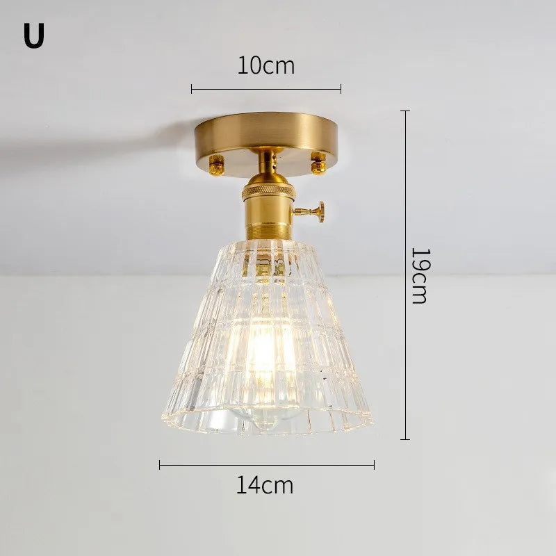 lustre vintage japonais en verre pour balcon et entrée - vue 25 sur 29