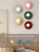 applique murale led rétro en résine luminaire mural rond