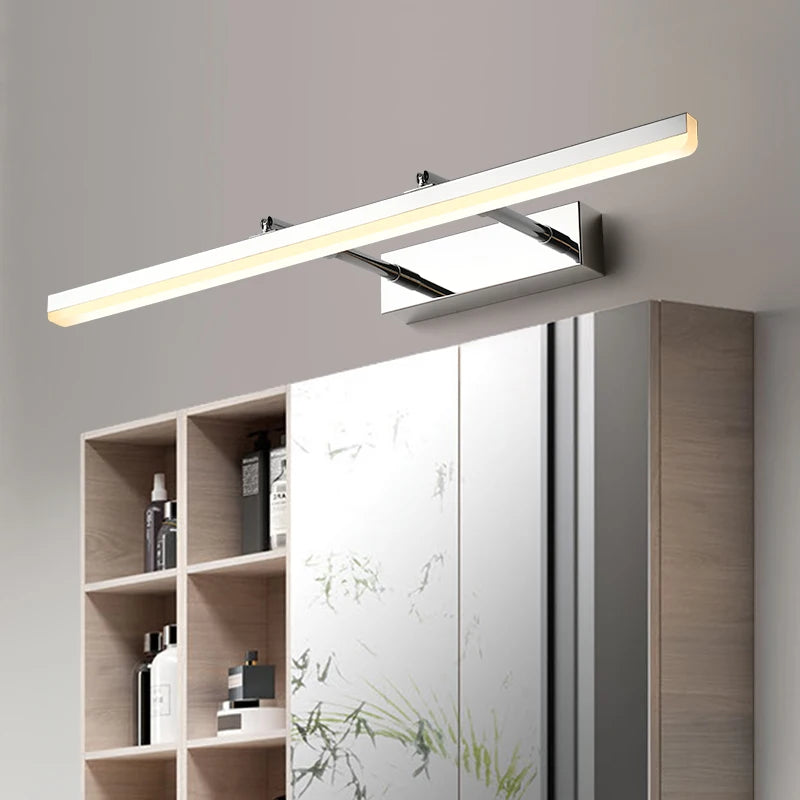 lampe de miroir led minimaliste moderne réglable et rétractable - vue 5 sur 14