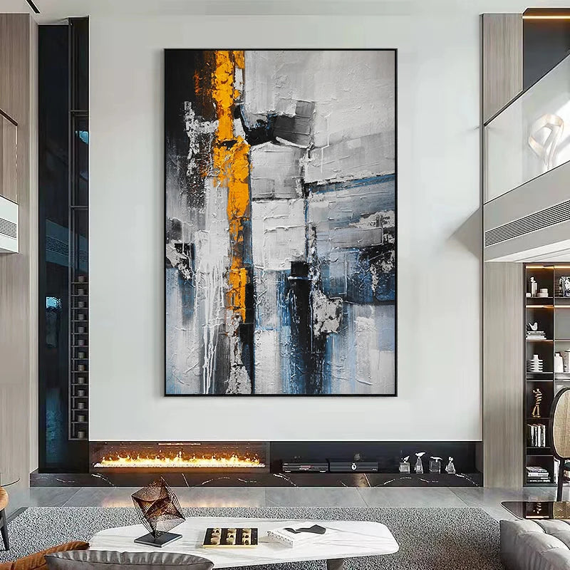 peinture à l'huile personnalisable abstraite pour décoration intérieure