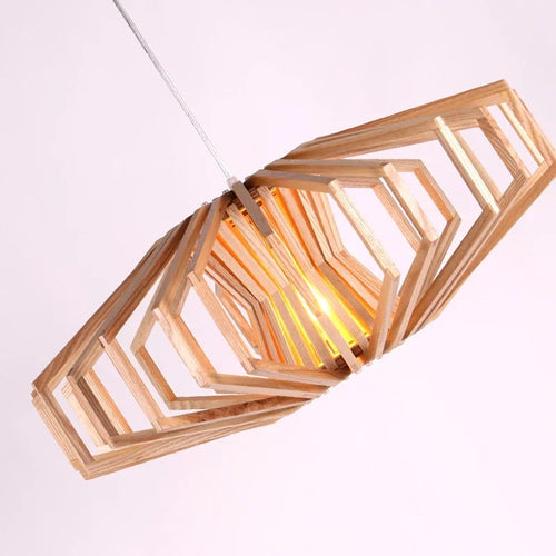 Simple Nordic solid wood chandelier warm bedroom lamp restaurant creative personalized wooden Chandelier