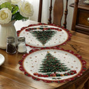 set de table sapin noel lot 4 polyester