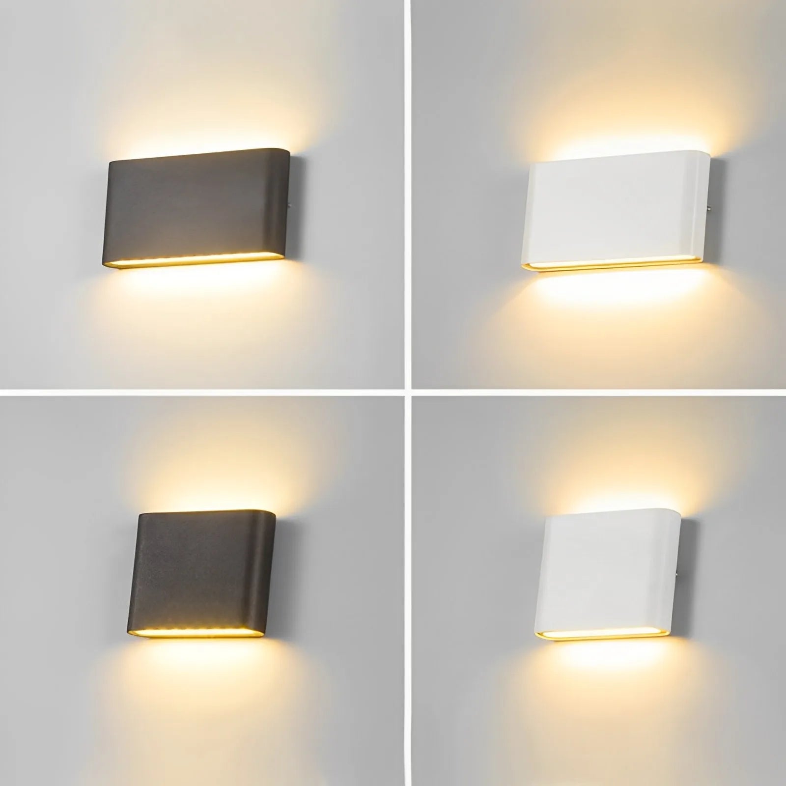 applique murale led moderne étanche luminaire décoratif intérieur extérieur aluminium - vue 5 sur 15