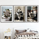 décoration murale humoristique avec animaux en toile
