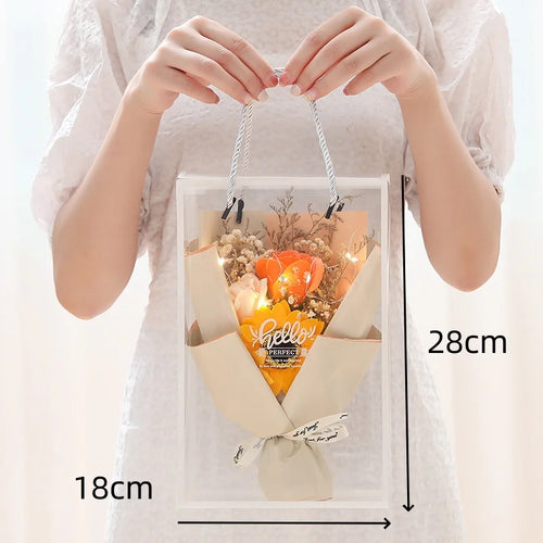 bouquet de roses artificielles cadeau pour la saint valentin décorations mariage - vue 4 sur 11